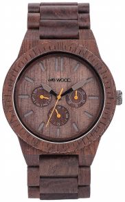 WeWood Kappa Chocolate - Armbåndsur i træ med orange visere