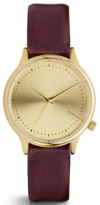 Komono Estelle Classic Burgundy - Dameur med læderrem i bordeaux