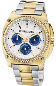 Dyrberg Kern Satine - Dameur med Swarovski sten samt tre blå kronografer