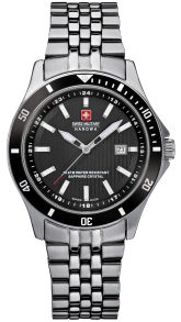 Swiss Military Hanowa Flagship Lady - Dameur i rustfrit stål med sort urtavle