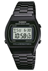 Casio B640WB-1AEF - Sort retrour i rustfrit stål med digitalt display