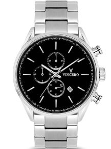 Vincero Chrono S Black/Sølvfarvet Steel Bla-SilM-S22