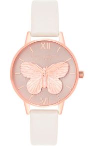 Olivia Burton 3D Butterfly Blush & Rose Gold OB16MB16