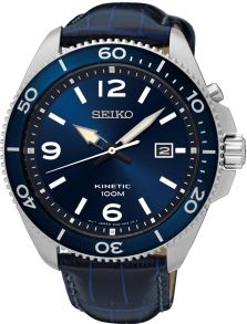 Seiko SKA745P2 - Fedt herreur med læderrem i krokodille mønster